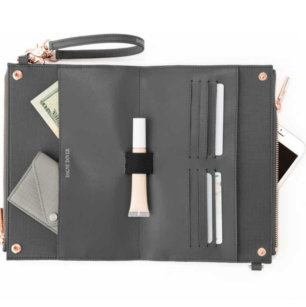 New Dagne Dover Essentials Coated Canvas Clutch/Wallet - Picture 2 of 3